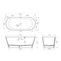 Ванна из искусственного камня ABBER Stein AS9626 белая матовая — фото 10, Ванны из искусственного камня