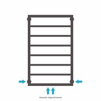 Полотенцесушитель водяной Сунержа Канцлер 800х500 Без покрытия 00-0254-8050 — фото 5, Водяные полотенцесушители