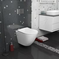 Унитаз подвесной Grossman (560х360х350) безободковый,белый с тонкой крышкой,микролифт,1 место арт-GR-4411S — фото 4, Подвесные унитазы