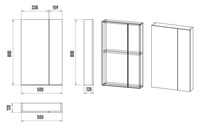 Зеркальный шкаф арт-Э-Бал04050-011 — фото 5, Зеркальные шкафы в ванную