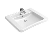 Раковина, Villeroy&Boch, Architectura Vita, ширина, мм-650, глубина, мм-550, отверстия для смесителя-1, перелив-есть, тип перелива-открытый, материал-санфарфор, вид грязеотталкивающего покрытия-CeramicPlus, цвет-альпийский белый арт-517867R1 — фото 1, Раковины подвесные