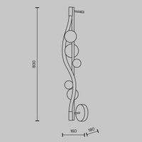 Настенный светильник (бра) Maytoni MOD289WL-L18BS3K — фото 2, Бра