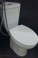 FRIENDLY Унитаз напольный угловой с сиденьем микролифт (унитаз+бачок+сливной механизм+сиденье) 6706+6724+150400400003+223AF — фото 2, Напольные унитазы