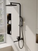 Душевая система BELZ , черный арт-B24817-7 — фото 1, Душевые стойки