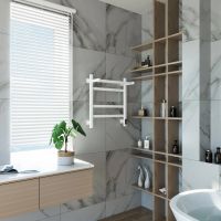 Полотенцесушитель электрический Grota Tela 530х600 белый Tela 530х600 RAL9016 EL — фото 2, Электрические полотенцесушители