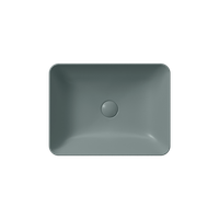 раковина накладная NUBES 50x38 без перелива агава матовый арт-903704 — фото 1, Раковины накладные