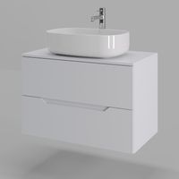 Orange Line Li-80TuwMDF+B07-540W тумба с раковиной подвесная 80 см, белый Li-80TuwMDF+B07-540W — фото 1, Тумбы с раковиной