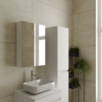 Товар: Зеркальный шкаф VIANT КУБА 60 белый (VKUB60-ZSH) - фото 4 Зеркальный шкаф VIANT КУБА 60 белый (VKUB60-ZSH) — фото 4, Зеркальные шкафы в ванную