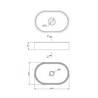 Раковина чаша накладная La Fenice Senso FNC-08-SEN-GL 54,5 см глянцевая — фото 2, Раковины накладные