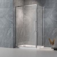 Душевой угол Veconi Rovigo RV-034, 1100х1000х1950, хром, стекло прозрачное RV034-110100-01-C7 — фото 1, Прямоугольные душевые уголки