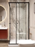 Ограждение VIVA90B N душевое Ceruttispa без поддона (90x90x195) — фото 424, Прямоугольные душевые уголки