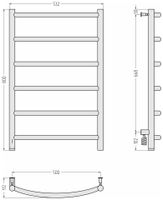 Полотенцесушитель электрический Сунержа Галант 4.0 800х500 МЭМ левый Без покрытия 00-0830-8050 — фото 3, Электрические полотенцесушители
