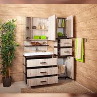 Комплект мебели для ванной Бриклаер , кантри/венге арт-ТЕХАС 100 — фото 4, Комплекты мебели для ванной