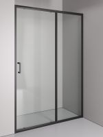 Товар: Orange душевое ограждение в нишу с раздвижной дверкой, матовый черный арт-E02-130TB - фото 2 Orange душевое ограждение в нишу с раздвижной дверкой, матовый черный арт-E02-130TB — фото 2, Раздвижные душевые двери