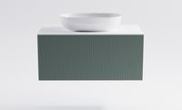 Товар: Тумба М-40 100см 1ящ цв NCS S 3005-b80g мат./волна, раковина Атрия бел гл., столешница Solid бел гл. 4631177713279 - фото 2 Тумба М-40 100см 1ящ цв NCS S 3005-b80g мат./волна, раковина Атрия бел гл., столешница Solid бел гл. 4631177713279 — фото 2, Тумбы с раковиной