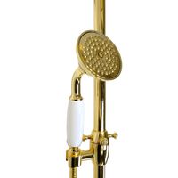 PRESTIGE Душевой настенный гарнитур (см-ль д/ванны/колонна ARCO/верхний душ/шланг/ручной душ),золото арт-32781 — фото 5, Душевые стойки