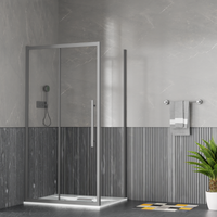 Ограждение душевое ESBANO ESF-108PS-GM Размер: 100 х 80 х 195 арт-ESOGF108PSGM — фото 1, Прямоугольные душевые уголки