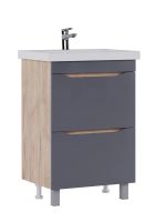 Тумба под раковину VIGO Wave 60 напольная 358 дуб золотой — фото 1, Тумбы под раковину