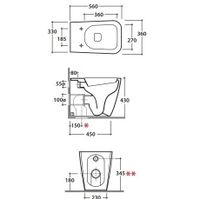 Унитаз GLOBO STONE напольный приставной цвет белый арт-ST001BI — фото 3, Приставные унитазы