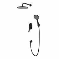 Смеситель для душа Azario VISE с верхним и ручным душем, скрытый монтаж, керамический картридж, черный матовый арт-AZ-VSA248330PA+82KPA — фото 5, Смеситель для душа