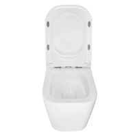 Унитаз подвесной Azario ESCONDA 345х490х350 безободковый, смыв "Скрытое Торнадо", с быстросъемным сиденьем микролифт арт-AZ-2805E — фото 4, Подвесные унитазы