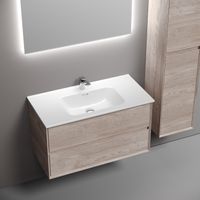 Тумба подвесная SANCOS Marmi 2.0 890х445х520 с двумя ящиками оснащенными доводчиками скрытого монтажа, дуб галифакс натуральный, арт. арт-MR2.090EG — фото 2, Тумбы под раковину