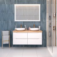 Столешница из массива NORDIC 122 см /ясень/ без отв. /AQUA DE MARCO 4122CNOR/Y — фото 7, Столешницы под раковину