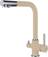 GF Смеситель для кухни, Г-обр. D-35мм с краном питьевой воды, кашемир 3611 кашемир — фото 1, Смесители для кухни