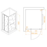 Душевой уголок RGW PA-078-1 (RGW PA-008 + Z-060-2) 800x1000 3508078180-11 — фото 1, Душевые уголки