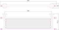 Полка Полка Сунержа Каньон стеклянная / L 600 Золото арт-03-3003-0600 — фото 1, Полки для полотенец