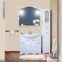 Товар: Комплект мебели для ванной Бриклаер АННА 100, белый - фото 1 Комплект мебели для ванной Бриклаер АННА 100, белый — фото 1, Комплекты мебели для ванной