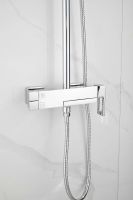 Душевая система с тропическим душем и смесителем BELZ, хром, арт-B24658 — фото 8, Душевые стойки