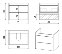 Товар: Тумба под раковину арт-MON-09060-0102Я - фото 6 Тумба под раковину арт-MON-09060-0102Я — фото 6, Тумбы под раковину