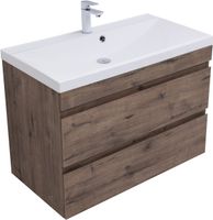 Тумба под раковину Aquanet Нота New 90 дуб веллингтон табак арт-00334193 — фото 3, Тумбы под раковину