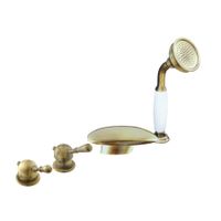 Смеситель Labe для ванной, на 4-е отверстия, переключатель керамический, бронзовый, арт-L470.5PSM — фото 1, Смеситель для ванны