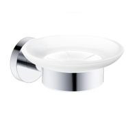 Trento Мыльница латунь/матовое стекло, хром арт-AQM7211CR — фото 1, Мыльницы