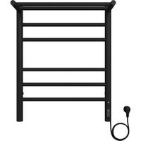 Полотенцесушитель электрический с полкой Terminus Аврора П6 450х60 КС, черный муар 4670078556929 — фото 1, Электрические полотенцесушители