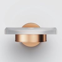 A85A34244 X-Joy, Стеклянная мыльница с настенным держателем, роз. золото — фото 3, Мыльницы