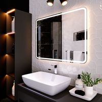 Товар: Зеркало с LED-подсветкой BALATON (89*68,5) /AQUA DE MARCO Bal90/70 - фото 2 Зеркало с LED-подсветкой BALATON (89*68,5) /AQUA DE MARCO Bal90/70 — фото 2, Зеркала в ванную комнату