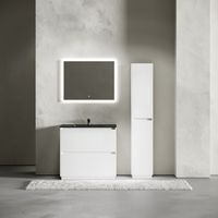 Тумба под раковину SANCOS Libra Floor напольная, 890х450х840, c двумя ящиками оснащенными доводчиками, белый глянец , арт. арт-LB90FW — фото 9, Тумбы под раковину