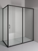 Товар: Orange душевой уголок без поддона с раздвижной дверкой, матовый черный арт-E23-16090TB - фото 4 Orange душевой уголок без поддона с раздвижной дверкой, матовый черный арт-E23-16090TB — фото 4, Прямоугольные душевые уголки