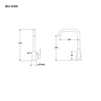 BOND Smart Смеситель для кухни однорычажный с поворотным изливом арт-B61-0300 — фото 13, Смесители для кухни
