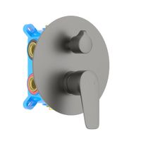 AQ1147BGM БЕТТА смеситель для ванны, 3 режима (внешняя и скрытая часть), оружейная сталь — фото 1, Смеситель для ванны