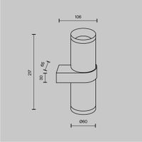 Настенный светильник (бра) Technical C069WL-02MG — фото 7, Бра
