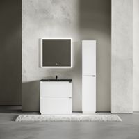 Тумба под раковину SANCOS Libra Floor напольная, 790х450х840, c двумя ящиками оснащенными доводчиками, белый глянец , арт. арт-LB80FW — фото 9, Тумбы под раковину