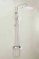 Душевая система с тропическим душем и смесителем BELZ, хром арт-B24507 — фото 3, Душевые стойки