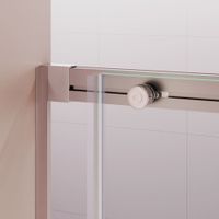 Душевая дверь RGW LE-12 150x195, профиль хром, стекло прозрачное/6 мм, арт-34121215-11 — фото 4, Раздвижные душевые двери