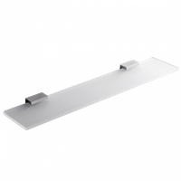 Полочка COLOMBO DESIGN LOOK B1616 стеклянная цвет хром — фото 3, Полки