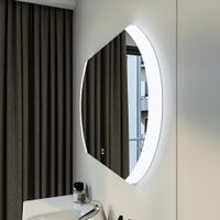 Товар: Зеркало Бриклаер Вега/Мальта 100 овал сенсор на зеркале арт-4627125415609 - фото 6 Зеркало Бриклаер Вега/Мальта 100 овал сенсор на зеркале арт-4627125415609 — фото 6, Зеркала в ванную комнату