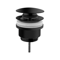 Донный клапан Click-Clack для раковин с переливом черный матовый VITRA арт-A4514936 — фото 1, Донные клапаны